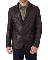 Men Genuine Leather Blazer Sport Coat 38